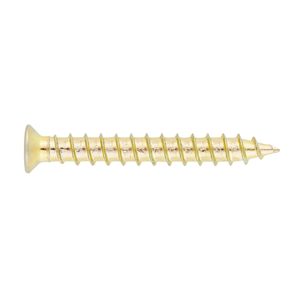 PVC-30 [CP] Tornillos para carpintería de PVC. Bicromatado. Tornillo de reparación, diámetro de cabeza de 7,5 mm
